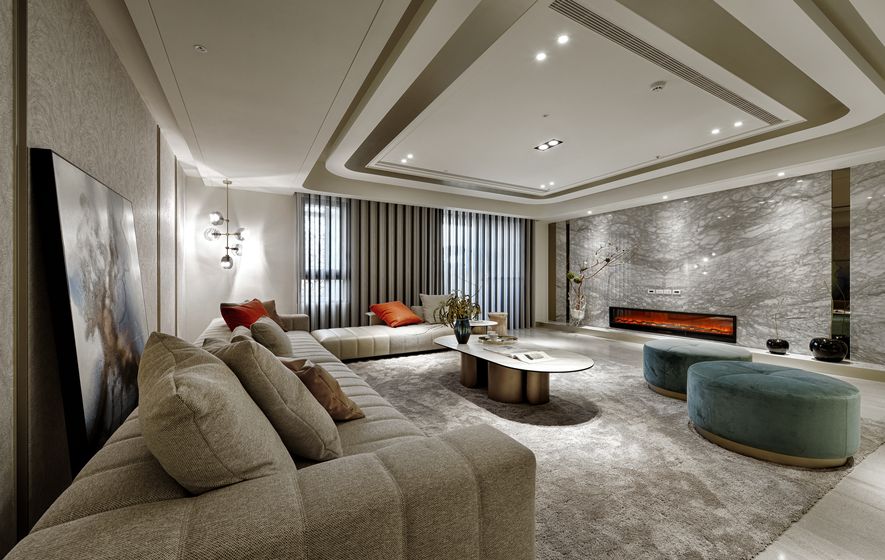 室內設計參考案例:現代輕奢華風格 123坪(室內80坪)實景